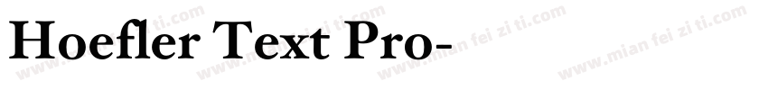 Hoefler Text Pro字体转换